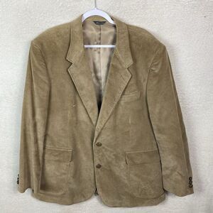 2 Piece‎ Vintage David Taylor Corduroy Sport Coat Blazers 46R FLAWED Black/Tan